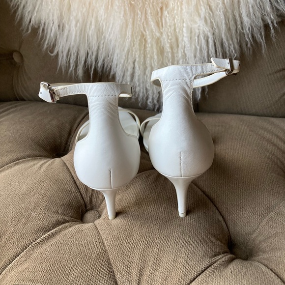 White Aldo Strappy Heels - Picture 3 of 4